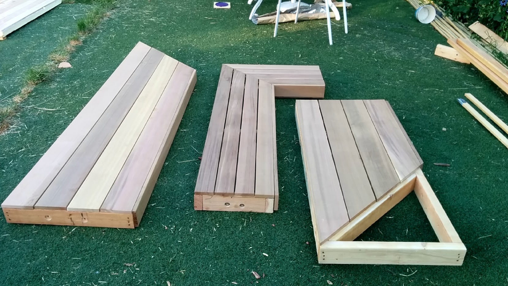 Sauna bench tops